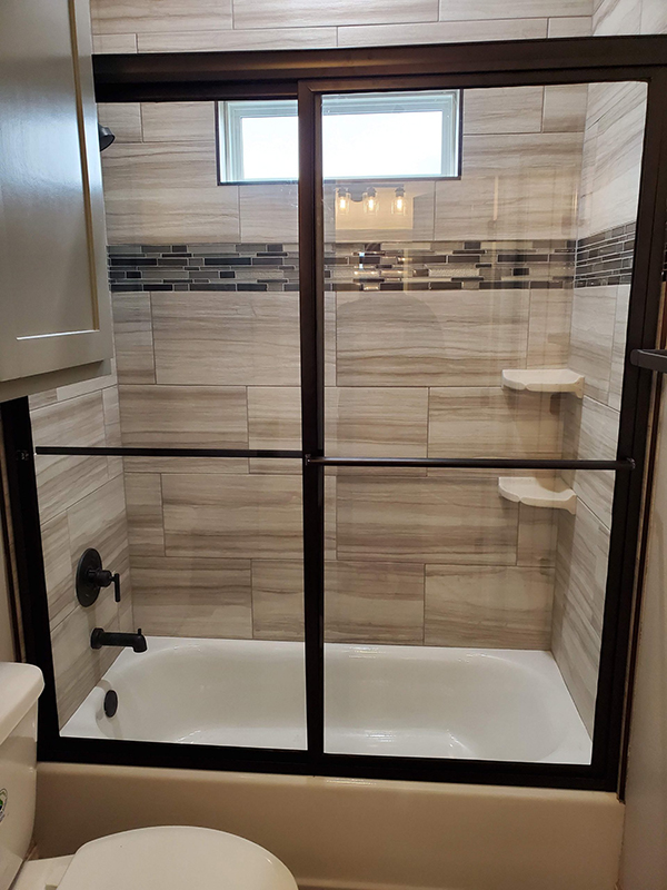 custom framed shower door